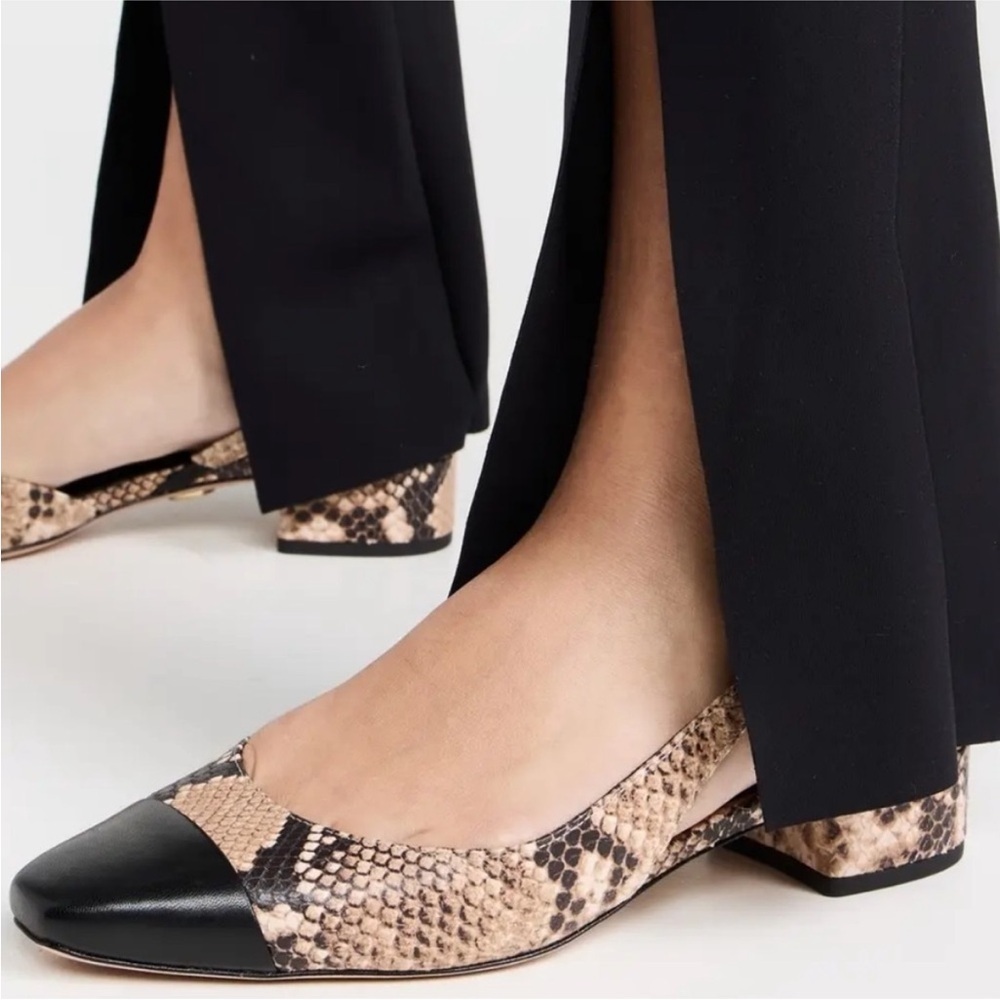 Veronica Beard Cecile d'Orsay Slingback Pumps Snakeskin Leather